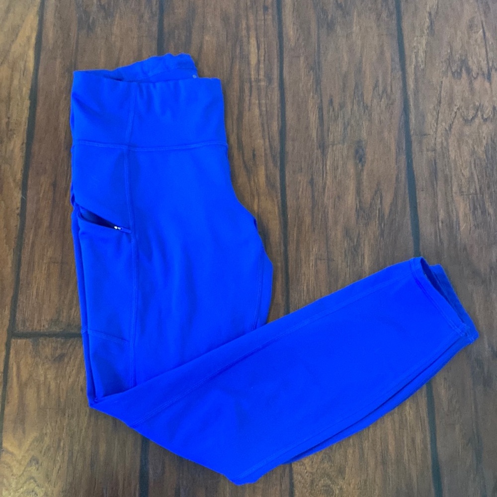 Athleta 7/8 blue leggings size small